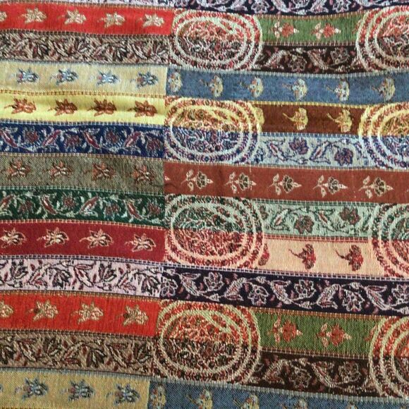 Colorful Striped Shawl/Wrap with Fringe Size 80 inches long by 40 inches wide - Picture 5 of 6